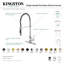 Robinet de cuisine monocommande à 1 trou à fixation sur comptoir Kingston Brass Continental-126557606