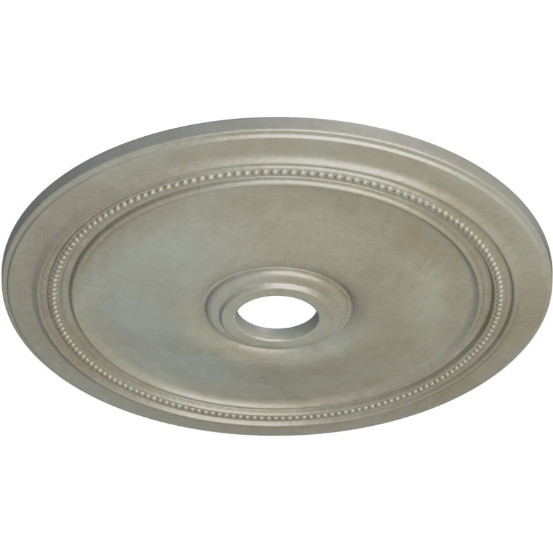 Médaillon de plafond Endurathane Diane, DE 24 po x P 3 5/8 po x P 1 1/4 po (convient aux auvents jusqu'à 6 1/4 po), finition or Flash peinte à la main