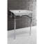 Lavabo console en laiton Kingstonian de 25 pouces avec pieds en laiton Kingston (8 pouces, 3 trous)-50890444