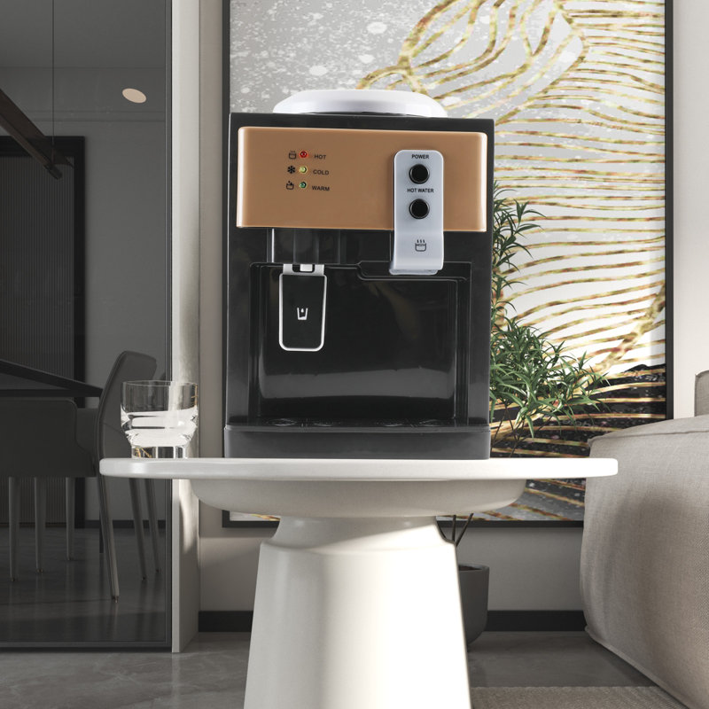 Electric Water Dispenser, Black/Golden Rose
