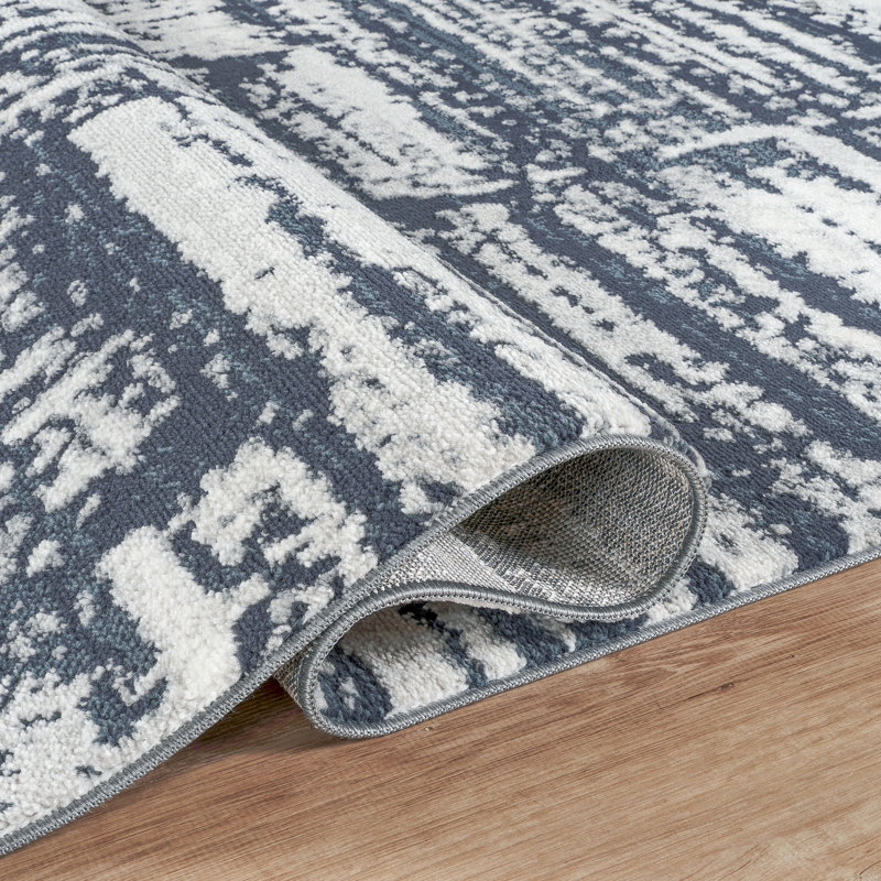 8'9" x 11'10", Blue/Ivory