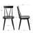 Brendi 17" Wide Farmhouse Wood Slat Back Modern Dining Chairs