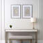 Ensemble de 2 toiles encadrées rectangulaires avec accent décoratif - Impression sous verre pour salon - 71 cm (28 pouces), beige et ivoire