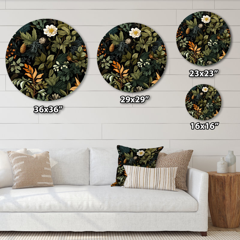Helzer - Art floral rond en métal, H 23 po x l 23 po