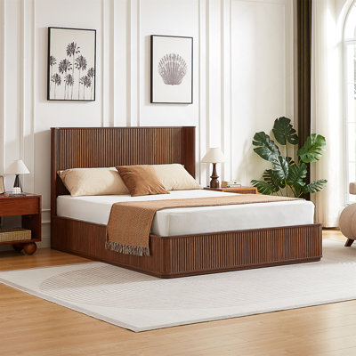 44" Tall Headboard Queen Size Bed Frame