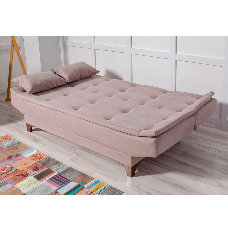 Canapé-lit sans accoudoirs de 74,8 po Cropsey, Polyester de roche
