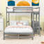 Twin Over Full Bunk Bed With Desk And Drawers,Ladder-1025176744