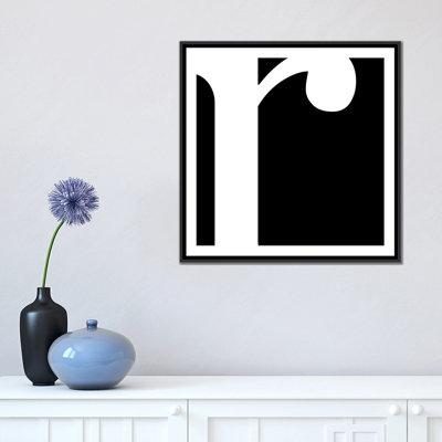 «The Type», art textuel sur toile en noir et blanc TOA61