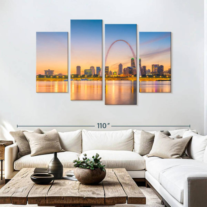 Nicci St. Louis Sunset Skyline, 54" H x 84" W