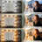 47'' W Fluted Vanity Desk, Makeup Vanity With 10 LED Lights And Mirror, 3 Lighting Modes Adjustable, 7 Drawers Makeup Table With Power Oultlet, Vanity With Chair, Glass Top Vanity Set-1332889740