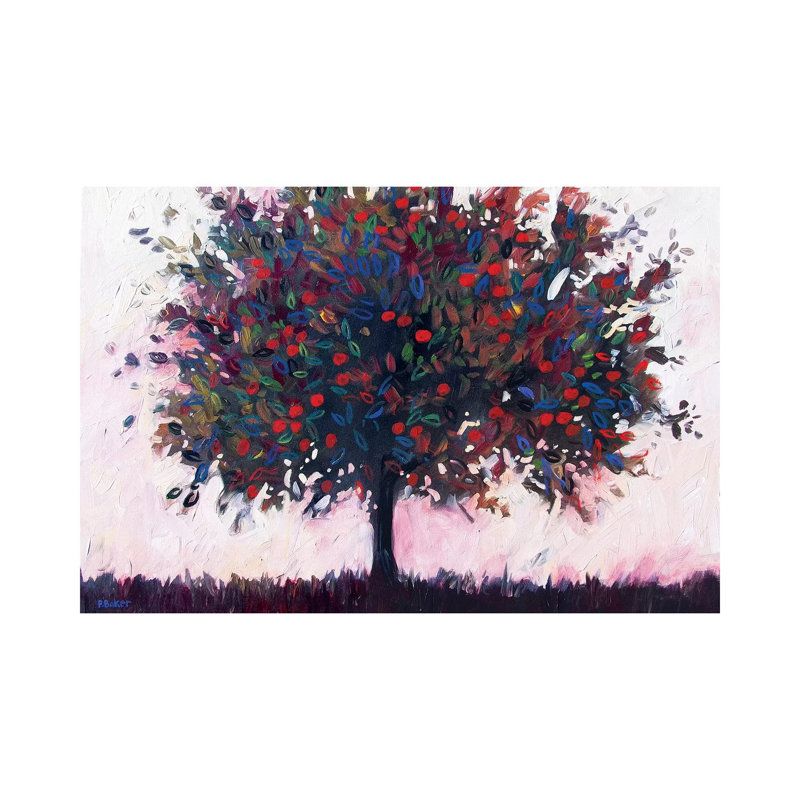 Pommier par Patty Baker - peinture sur toile tendue, H 8 po x l 12 po x P 0,75 po