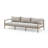 93'' Wide Teak Patio Sofa with Cushions