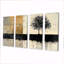 «Minimalisme», ensemble d'art sur toile de tilleul américain et beige-44349315