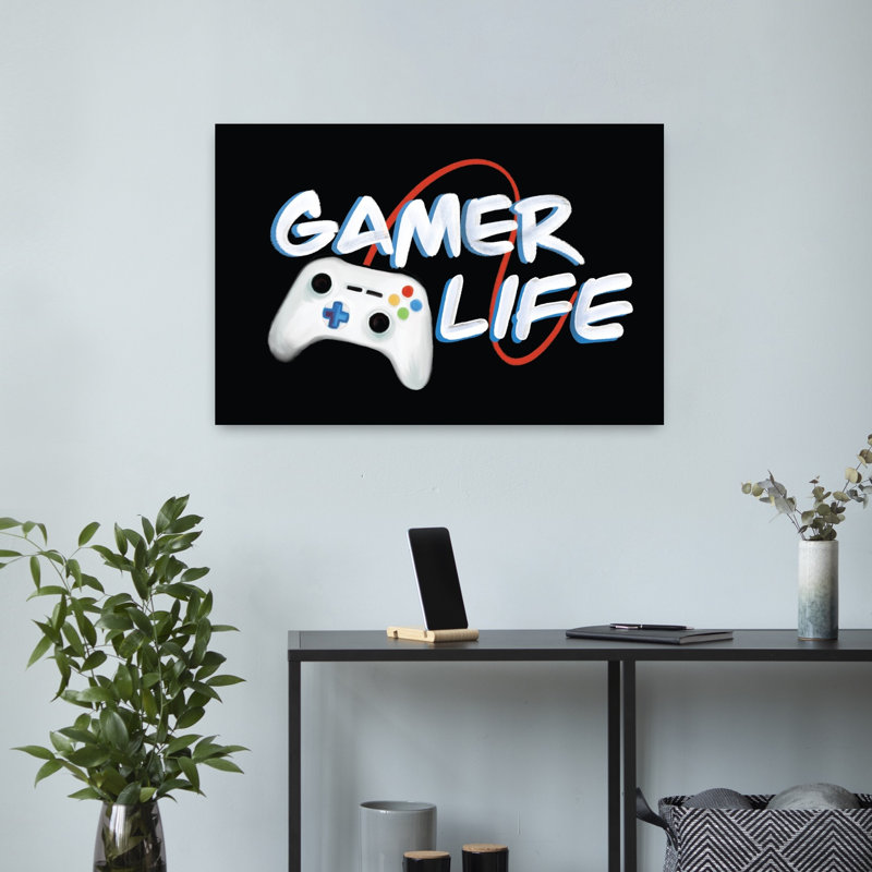 Art contemporain abstrait Gamer Life, H 24 po x l 16 po
