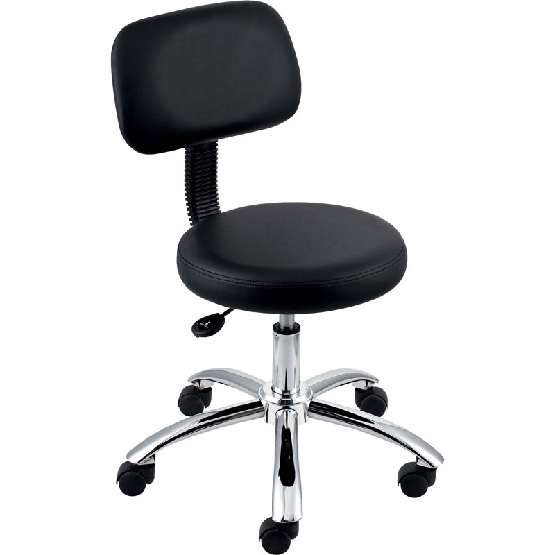 Inbox Zero Vinyl Task Chair, Black