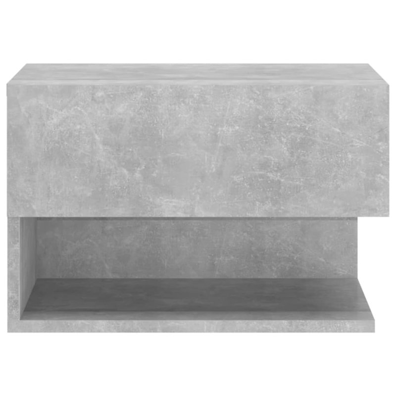 Jaiana  Wall-mounted Bedside Cabinet, Concrete Grey, 1