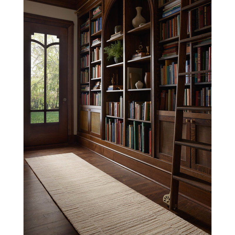 Natural Oatmeal Hand-Tufted Wool Rectangular Rug 2'3" x 3'9"