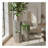 Hexagon Column Planter, Modern Aluminum Garden Planter with Drainage - Grey Brown Small Outdoor Decorative Planter-1183023169-1183025086