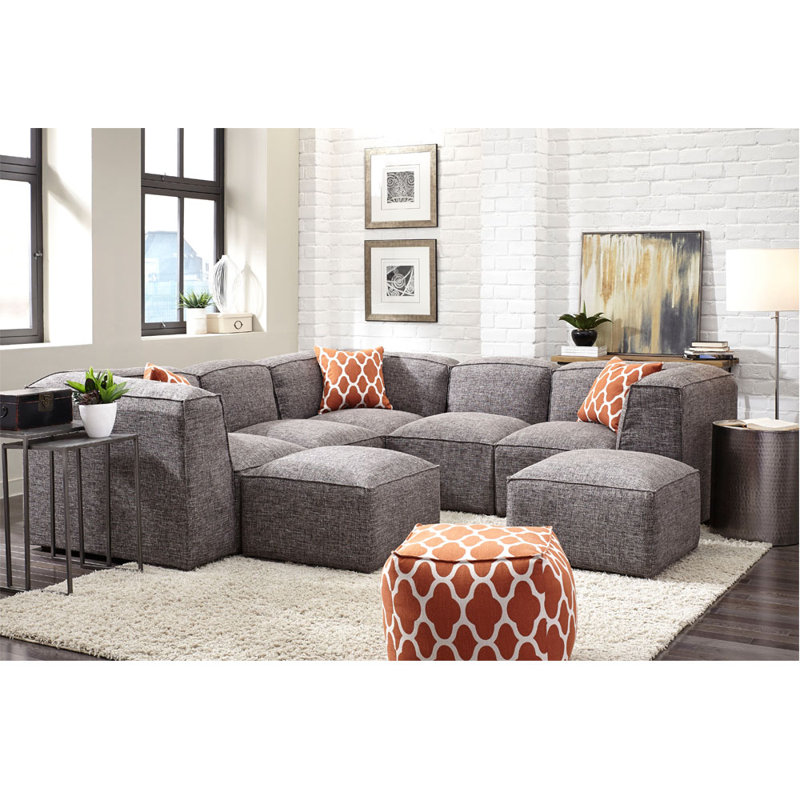 Ernest Upholstered L-Shaped Sectional Symmetrical