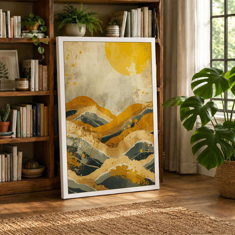 Desert Under Stars Boho - Wrapped Canvas, 30x20 - 76.2 x 50.8 cm, Sage Border