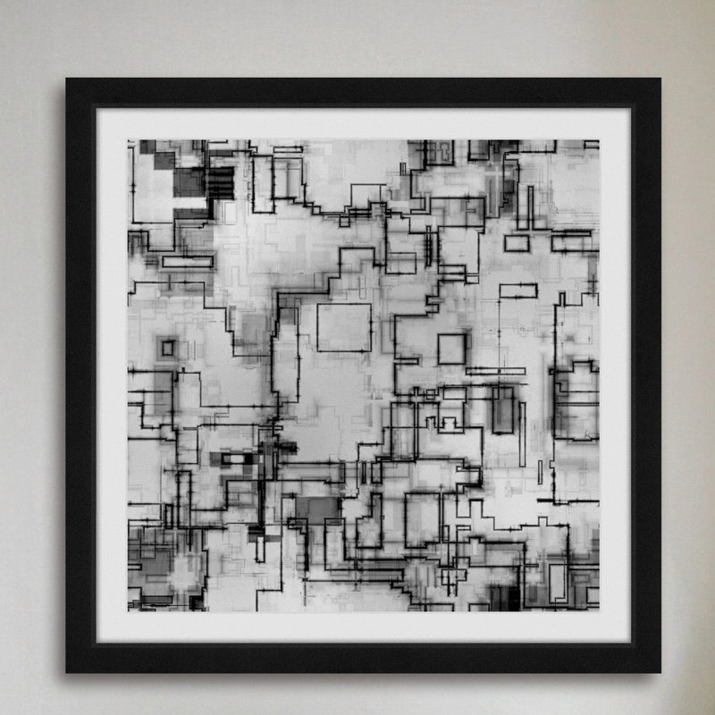 « mindate bender », reproduction d’art encadrée, H 32 po x l 32 po x P 1,5 po