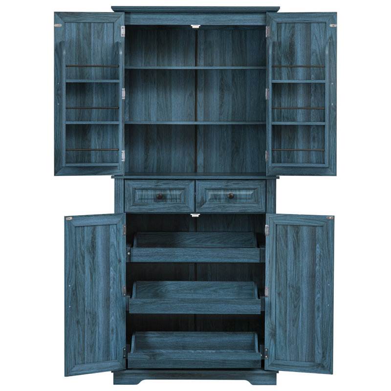 Armoire de salle de bain autoportante, Bleu