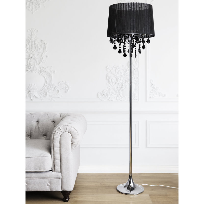 Albright 170cm Traditional Floor Lamp, Black