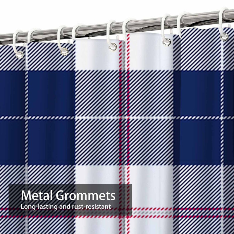 Rideau de douche Tartan, L 72 po x l 72 po