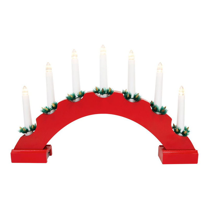 Taper Candle with Wood Holder