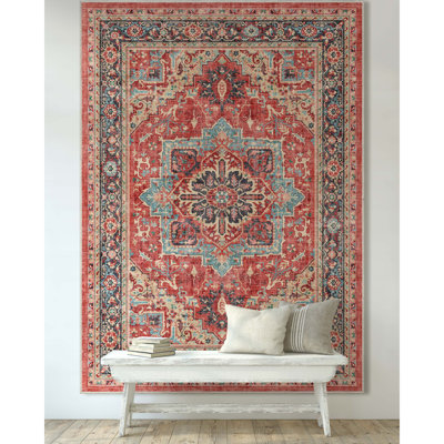 Kehr Tirana Oriental Flatweave Red Area Rug