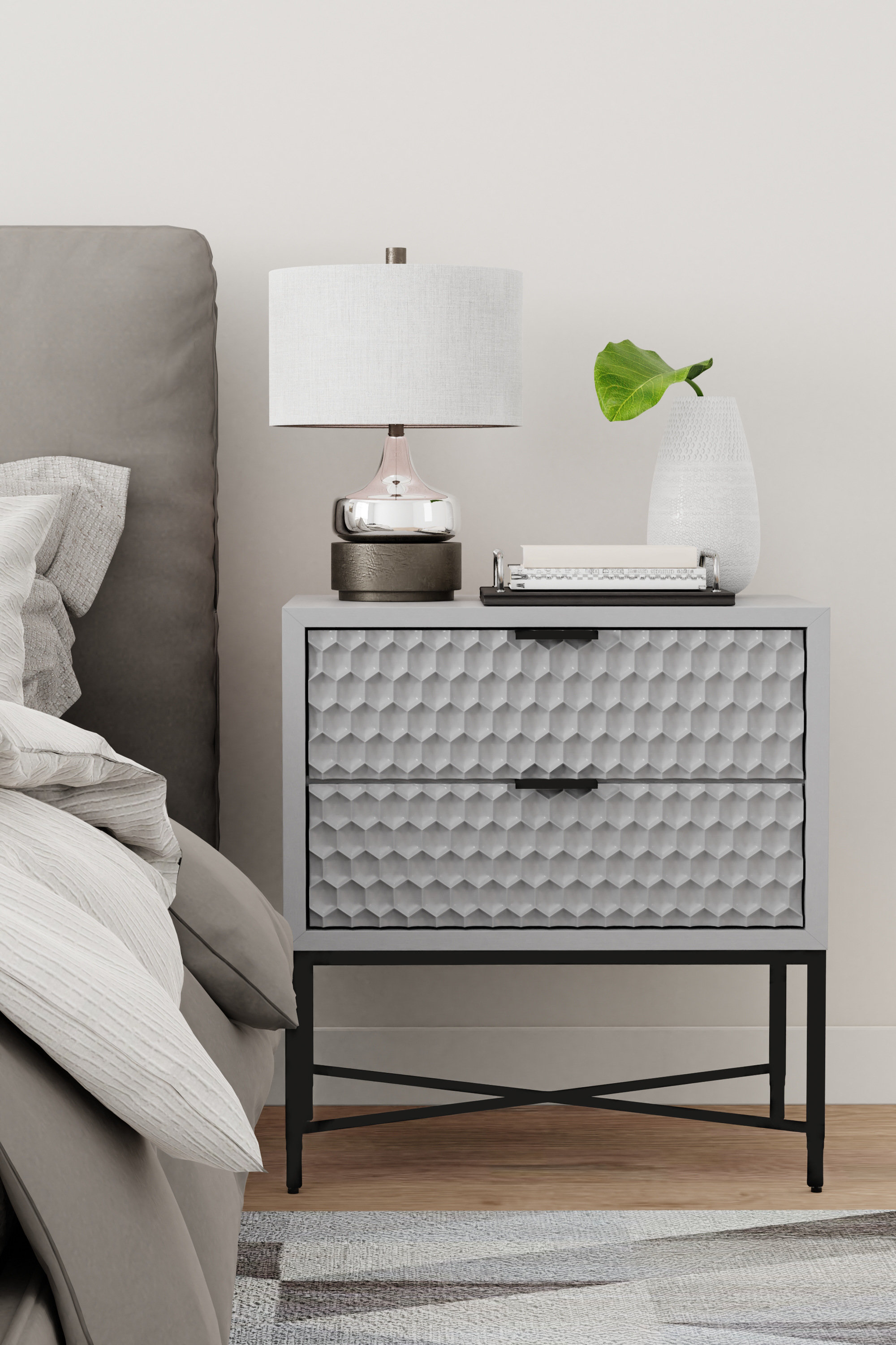 AllModern Capra 2 Drawer Nightstand & Reviews Wayfair Canada