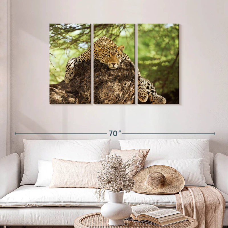 Leopard Taking It Easy In Kenya I, 28" H x 45" W