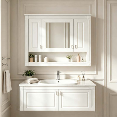 Armoire murale 35 po avec miroir