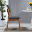 Ensemble de 2 chaises de salle à manger confortables en bois massif de style moderne pour la maison