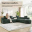 Canapé modulaire courbé modulaire à compression 122 po 122 po -77065173