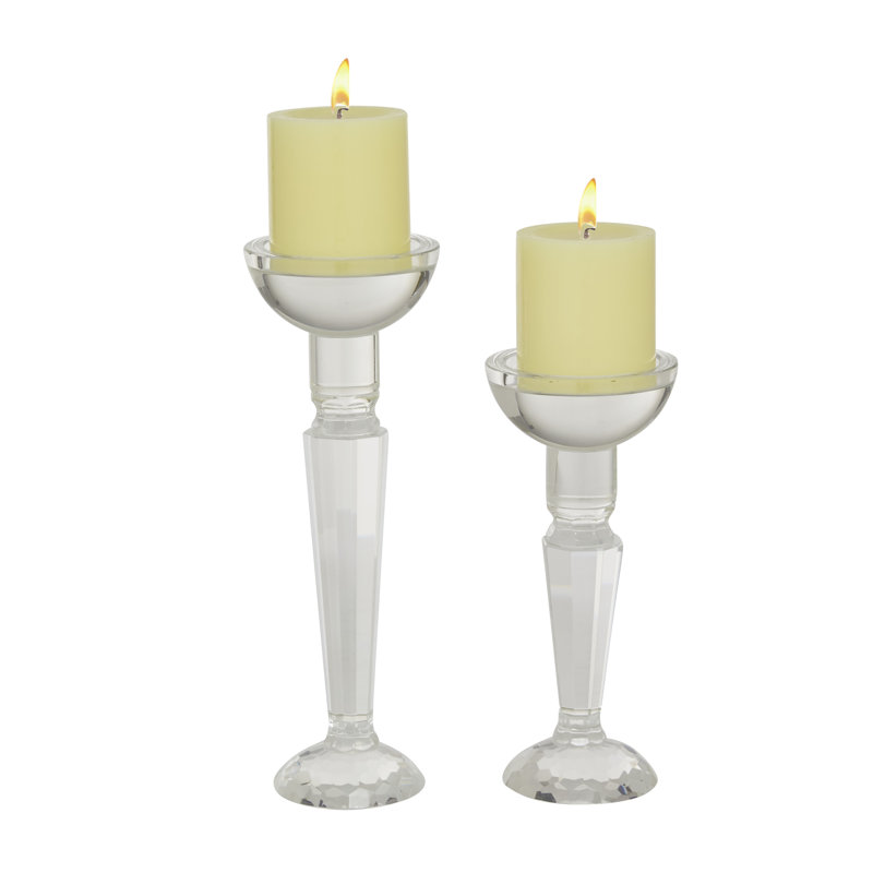 11.15'' H Glass Tabletop Candlestick
