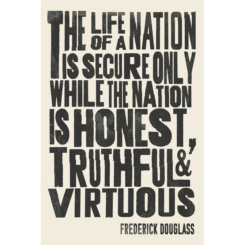 Citation de Frederick Douglass II, H 36 po x l 24 po