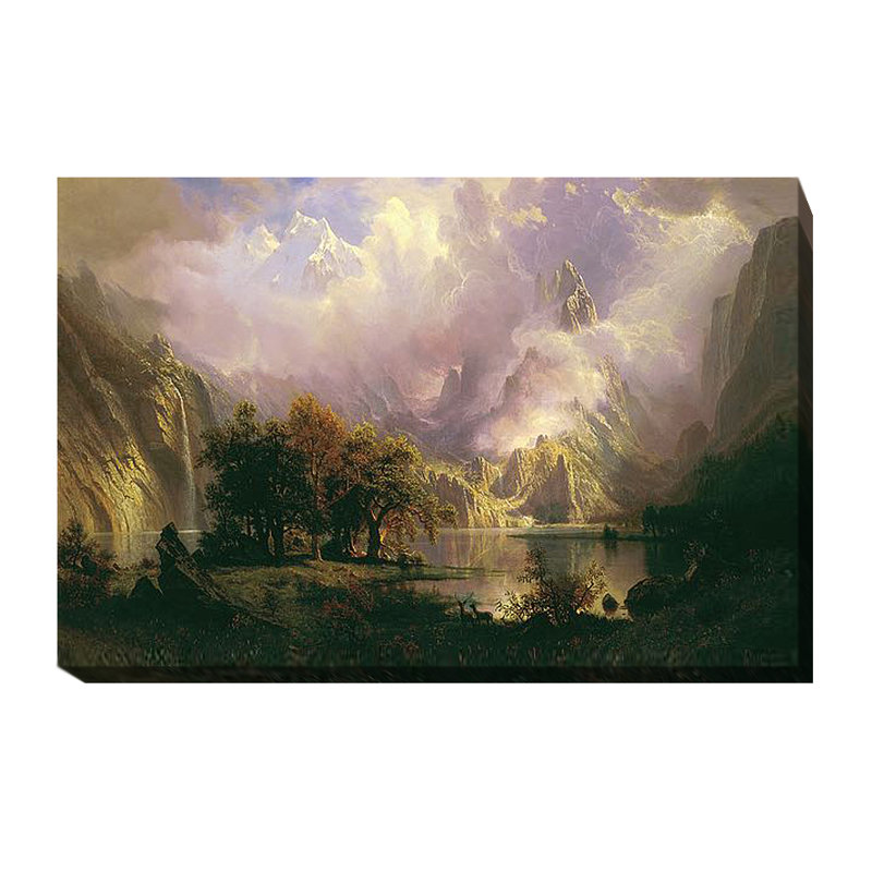 « rocky mountain landscape », reproduction de photo sur toile tendue, H 16 po x l 24 po x P 1,5 po