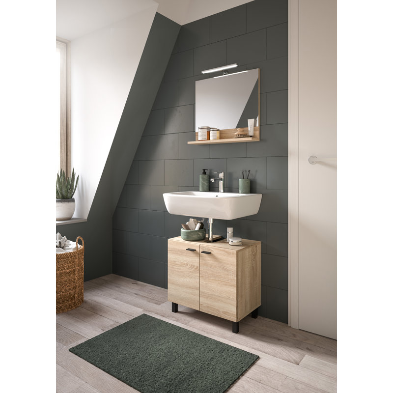Boston Bathroom Furniture Suite, Replica Sonoma Oak