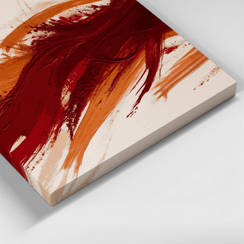 Lyrical Abstraction 4 Beige Canvas Wall Art, 24" H x 36" W