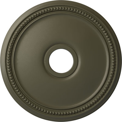 Endurathane Diane Ceiling Medallion, 18"OD x 3 5/8"ID x 1 1/8"P (Fits Canopies up to 5 3/8"), Hand-Painted Witch Hazel Finish