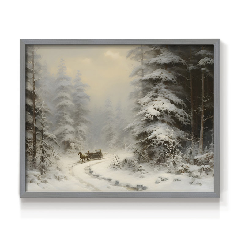 Paysages rétro-DCCDXIX - reproduction encadrée, H 8 po x l 10 po, Gris