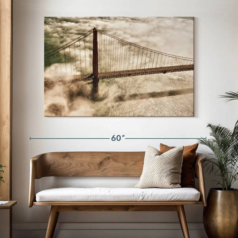 Lilie au-dessus du Golden Gate Bridge, H 34 po x l 51 po