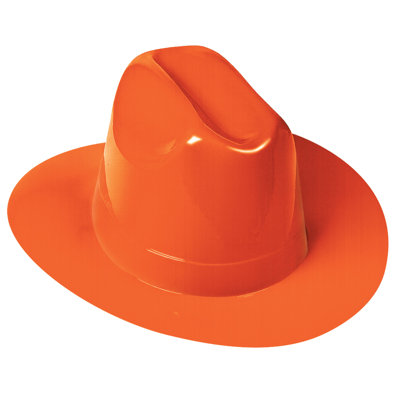 Chapeau de cowboy en plastique Beistle - chapeau de costume occidental orange Spirit Spirit, couvre-chef léger pour accessoire de photomaton, portable personnalisable pour les thèmes de rodéo, les événements champêtres et les fêtes saloon