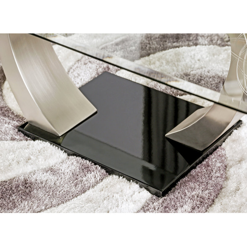 Natalia Glass Top Single Coffee Table