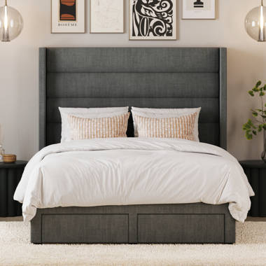Wade Logan® Breaanna Queen Platform | Wayfair Reviews Bed Storage & Upholstered
