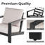 Ensemble de conversation Perci Sunbrella en aluminium avec table basse en pierre frittée