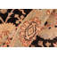 Tapis noir en laine noué à la main à motif floral 5 pi 11 po x 8 pi 10 po Baccio