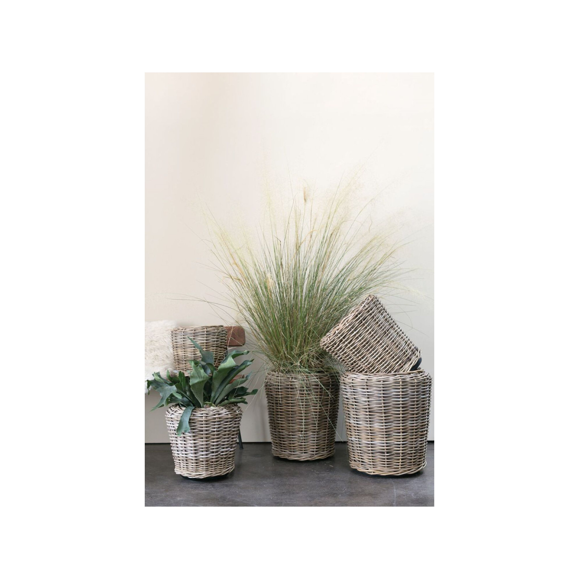 Handmade Cachepot, 11.75" H x 13.25" W x 13.25" D