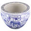Bocal en porcelaine bleu et blanc avec motif d'éléphant-207944601